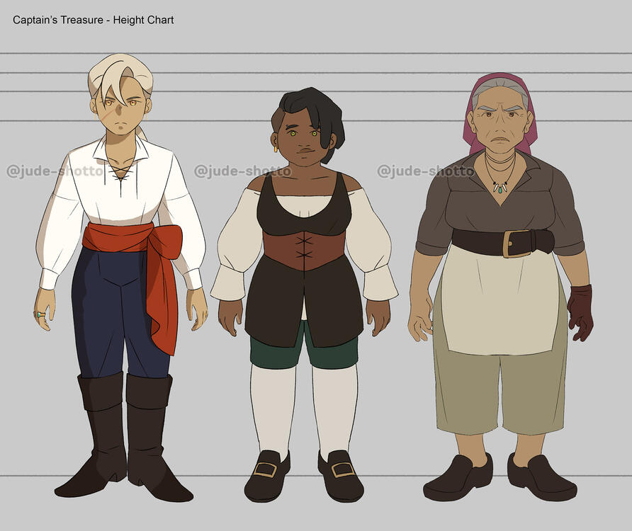 Captain's Treasure Character Designs